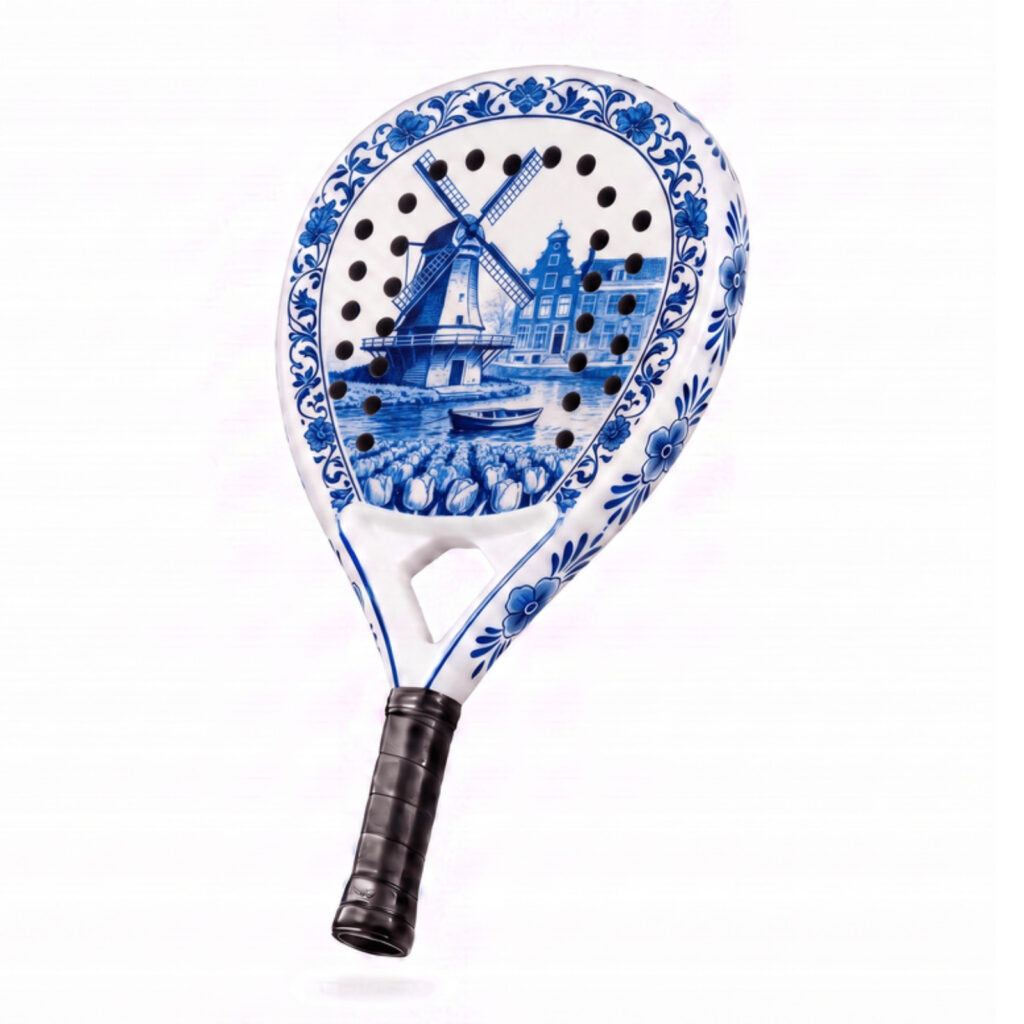 Productafbeelding van het Matchu padelracket Delfts Blauw op een witte achtergrond